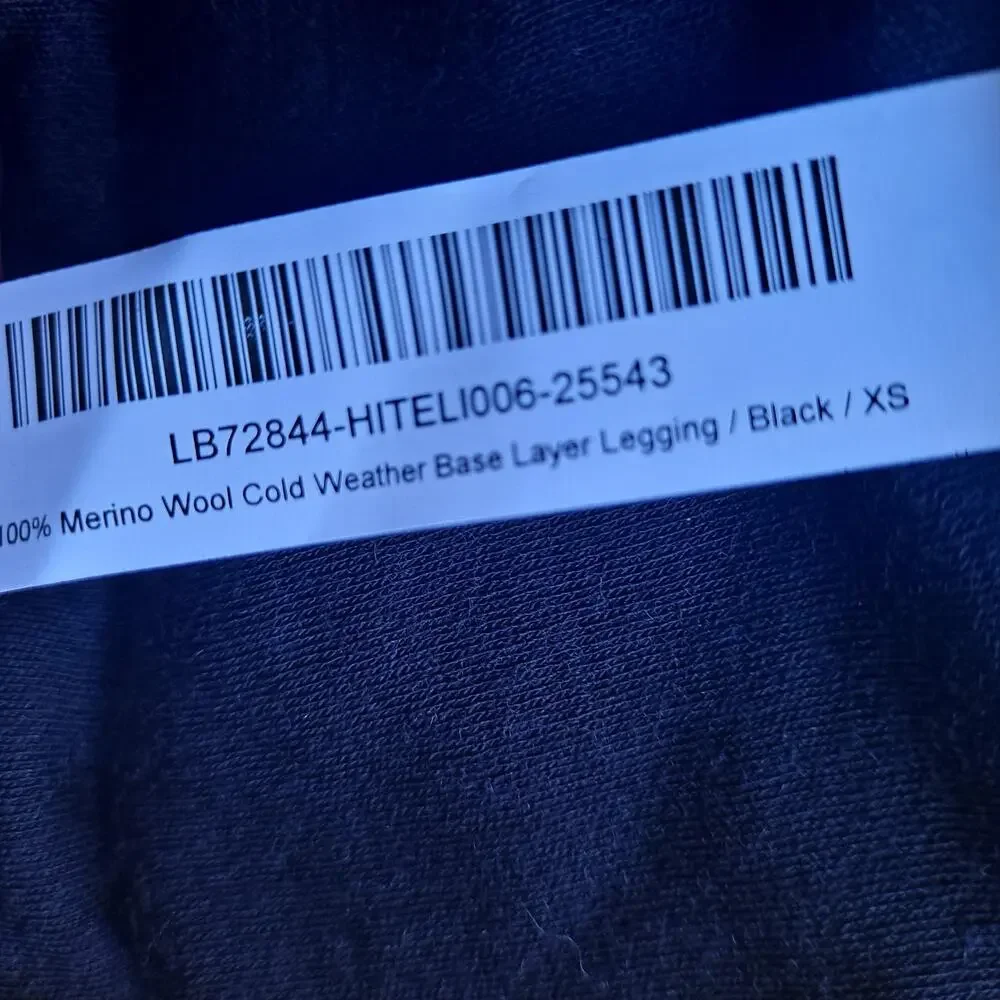 NWT Quince 100% Merino Wool Cold Weather Base Layer Leggings Black Women Size XS